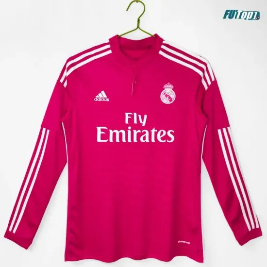 Camiseta Real Madrid Visitante 2014/15 ML Rosa Retro