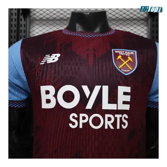 Camiseta West Ham United Local 2026/2027 Versión Jugador Rojo Oscuro 