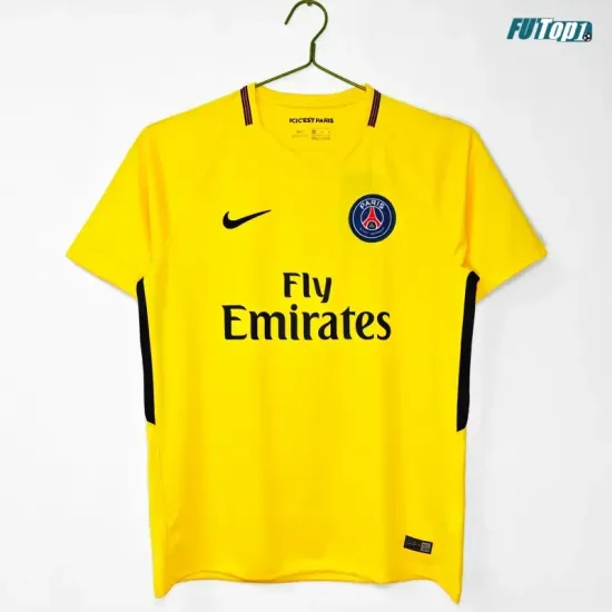 Camiseta PSG Visitante 2017/18 Amarillo Retro