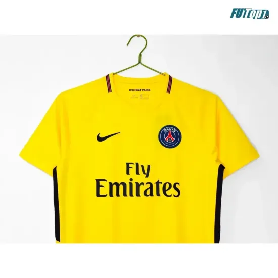Camiseta PSG Visitante 2017/18 Amarillo Retro
