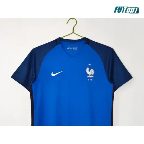 Camiseta Francia Local 2016 Azul Retro