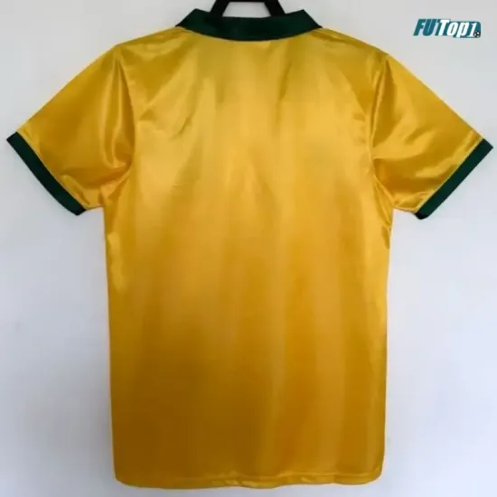 Camiseta Brasil Local 1988 Amarillo/Verde Retro