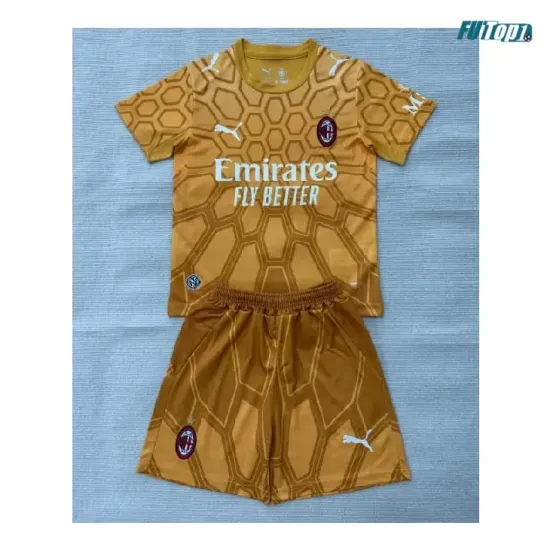 Camiseta de Portero AC Milan Local 2026/2027 Oro Niño Kit
