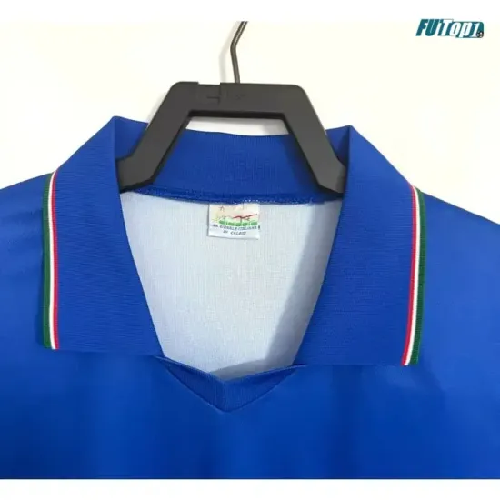 Camiseta Italia Local 1990 Azul Retro