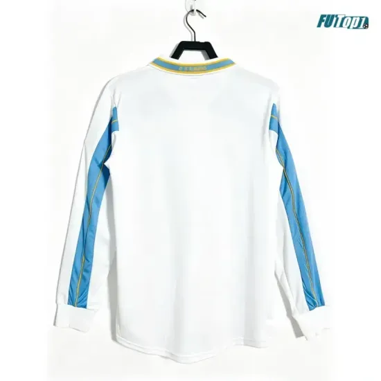 Camiseta Lazio Visitante 2000/2001 ML Blanco/Azul Retro