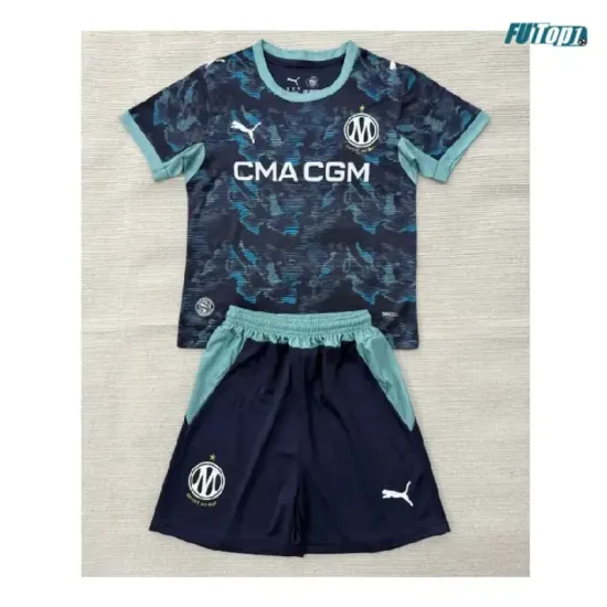 Camiseta Olympique Marsella Visitante 2026/2027 Azul Marino Niño Kit