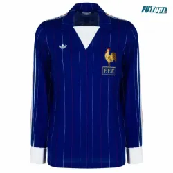 Camiseta Francia Local 1980/82 ML Azul Retro