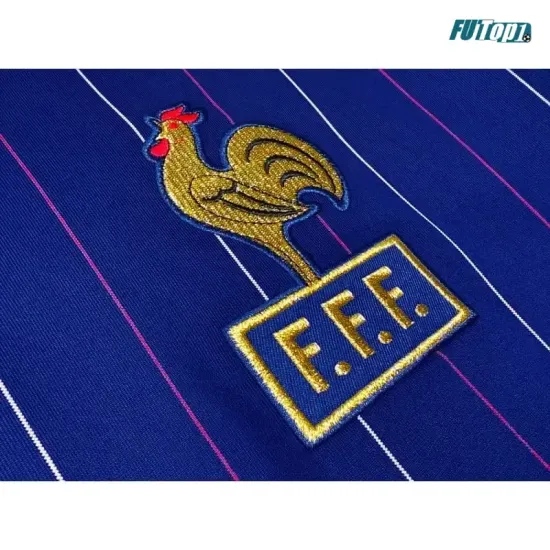 Camiseta Francia Local 1980/82 ML Azul Retro