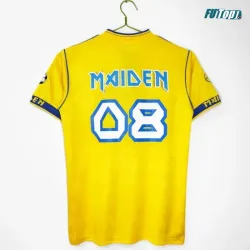 Camiseta West Ham United x Iron Maiden 2008/09 Amarillo Retro