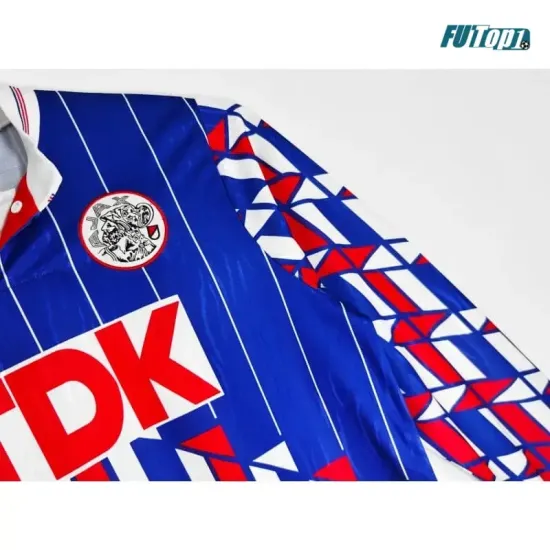 Camiseta Ajax Visitante 1989/90 ML Azul/Rojo Retro