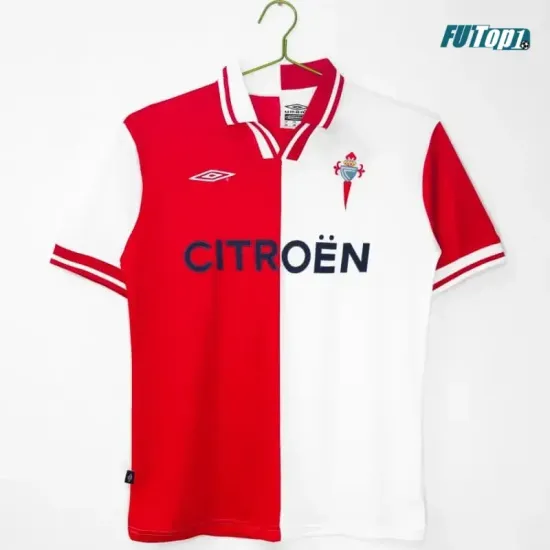 Camiseta Celta de Vigo Alternativo 2001/02 Rojo/Blanco Retro