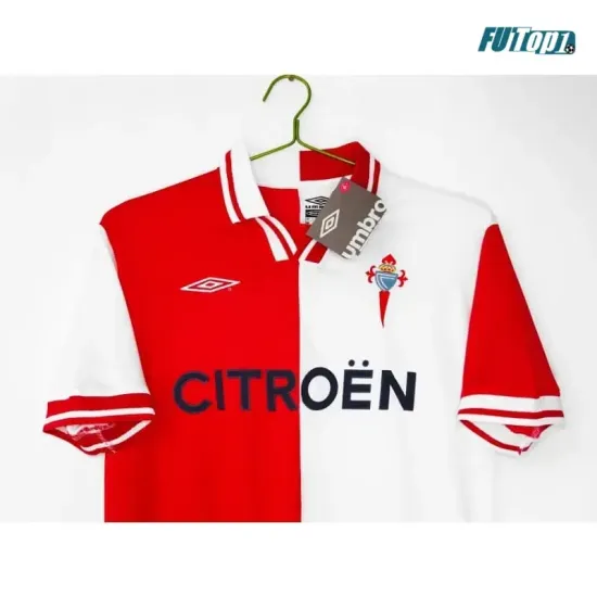 Camiseta Celta de Vigo Alternativo 2001/02 Rojo/Blanco Retro
