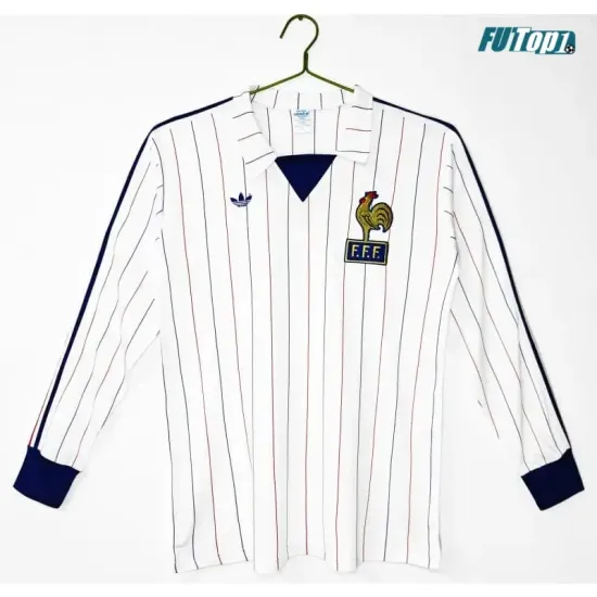 Camiseta Francia Visitante 1980/82 ML Blanco Retro