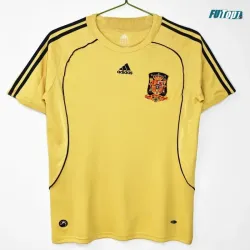 Camiseta España Visitante 2008 Amarillo Retro