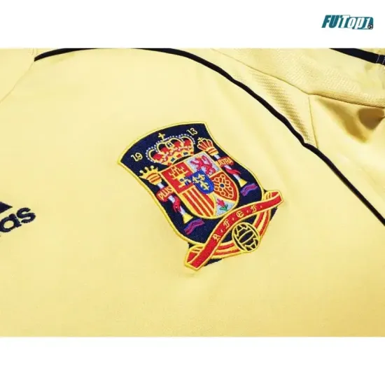 Camiseta España Visitante 2008 Amarillo Retro