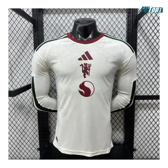 Camiseta Manchester United Alternativo 2026/2027 ML Versión Jugador Blanco