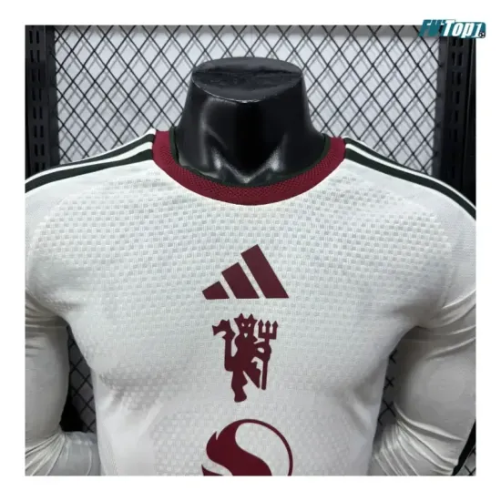 Camiseta Manchester United Alternativo 2026/2027 ML Versión Jugador Blanco