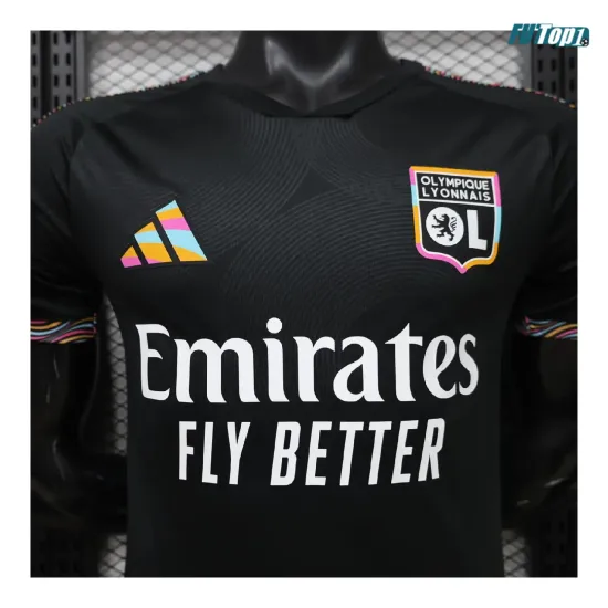 Camiseta Olympique De Lyon Alternativo 2026/2027 Versión Jugador Negro