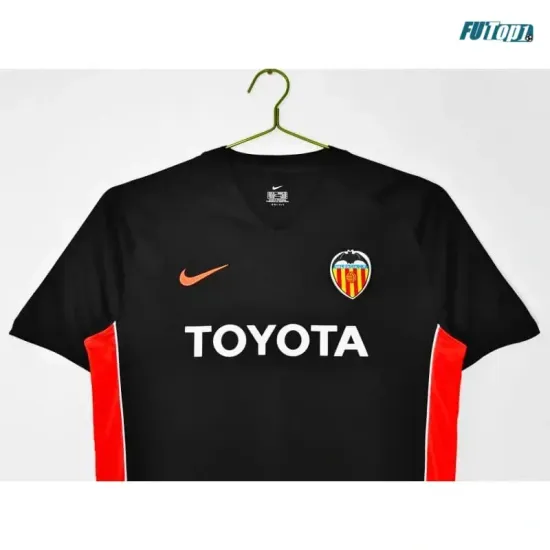 Camiseta Valencia Visitante 2006/07 Negro Retro