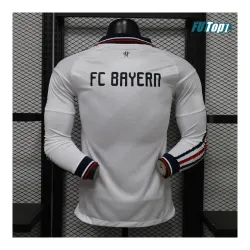 Camiseta Bayern Múnich Visitante 2026/2027 ML Versión Jugador Blanco