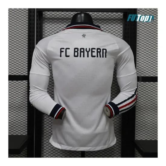 Camiseta Bayern Múnich Visitante 2026/2027 ML Versión Jugador Blanco