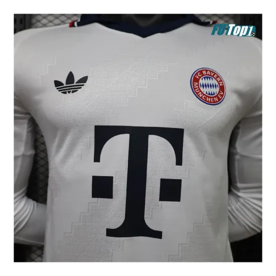 Camiseta Bayern Múnich Visitante 2026/2027 ML Versión Jugador Blanco