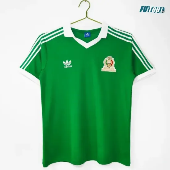 Camiseta México Local 1986 Verde Retro