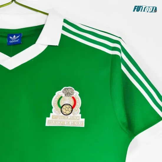 Camiseta México Local 1986 Verde Retro