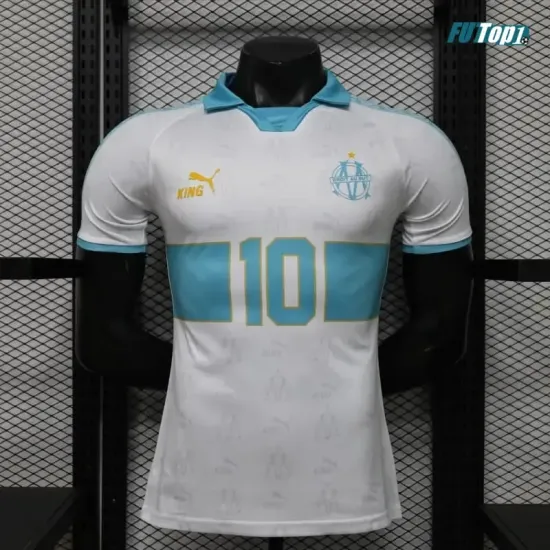 Camiseta 10 Olympique Marsella 2026/2027 Versión Jugador Blanco Retro