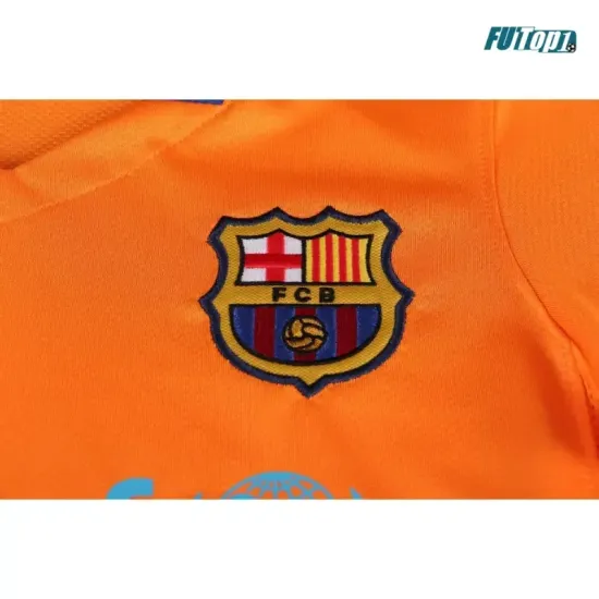 Camiseta Barcelona Visitante 2006/2007 Naranja Niño Kit Retro