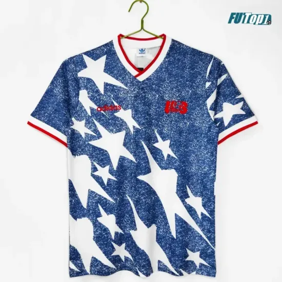 Camiseta EE.UU. Visitante 1994 Azul/Blanco Retro