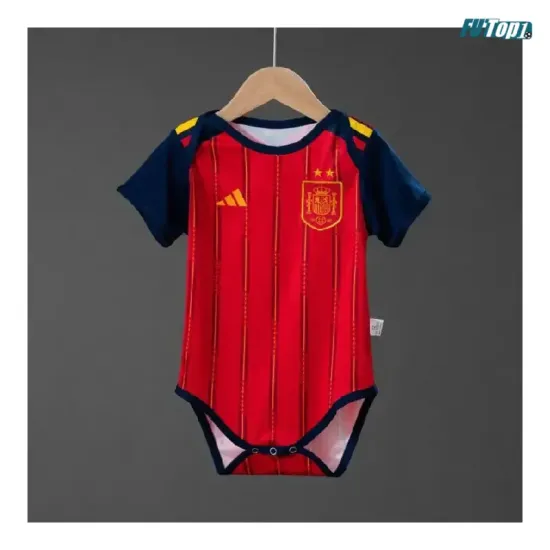Camiseta España Local Mundial 2026 Rojo/Azul Baby 2 Estrellas