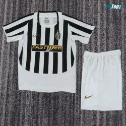Camiseta Juventus Local 2003/2004 Blanco/Negro Niño Kit Retro