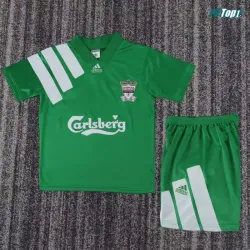 Camiseta Liverpool Visitante 1992/1993 Verde Niño Kit Retro