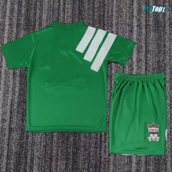 Camiseta Liverpool Visitante 1992/1993 Verde Niño Kit Retro