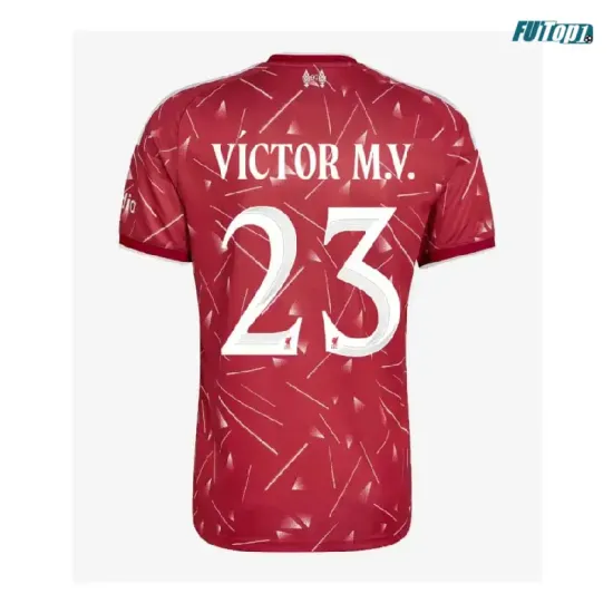 Camiseta VÍCTOR M.V. 23 Liverpool Local 2026/2027 Rojo UCL