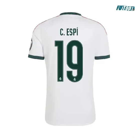 Camiseta C. ESPÍ 19 Real Madrid Local 2026/2027 Blanco con Parche HP
