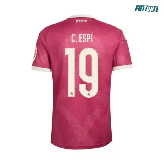 Camiseta C. ESPÍ 19 Real Madrid Alternativo 2026/2027 Rosa con Parche HP