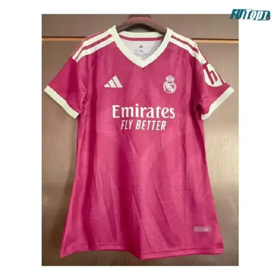 Camiseta Real Madrid Alternativo 2026/2027 Rosa Mujer con Parche HP
