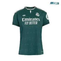Camiseta Real Madrid Visitante 2026/2027 Verde Oscuro Mujer con Parche HP