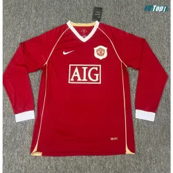 Camiseta Manchester United Local 2006/07 ML Rojo Retro