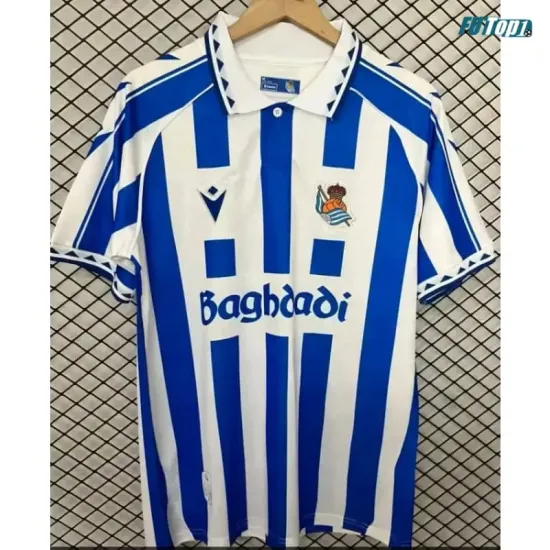 Camiseta Real Sociedad 2025/2026 Azul/Blanco Retro