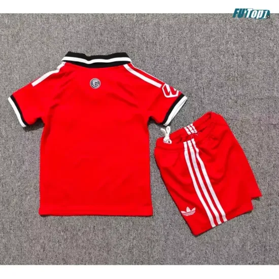Camiseta Sevilla FC Visitante 2026/2027 Rojo Niño Kit con Parche La Liga