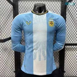 Camiseta Argentina 2026 Messi Edición Despedida ML Versión Jugador Azul/Blanco