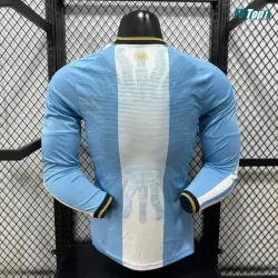 Camiseta Argentina 2026 Messi Edición Despedida ML Versión Jugador Azul/Blanco