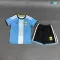 Camiseta Argentina 2026 Messi Edición Despedida Azul/Blanco Niño Kit 