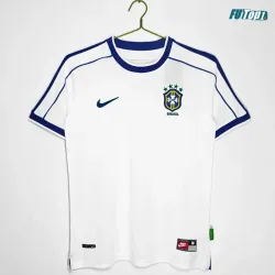 Camiseta Brasil 1998 Blanco Retro