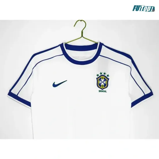 Camiseta Brasil 1998 Blanco Retro