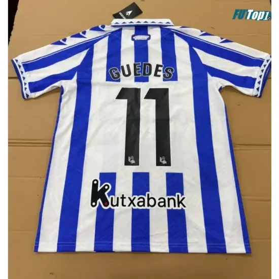 Camiseta GUEDES 11 Real Sociedad 2025/2026 Azul/Blanco Retro