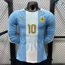 Camiseta MESSI 10 Argentina 2026 Edición Despedida ML Versión Jugador Azul/Blanco